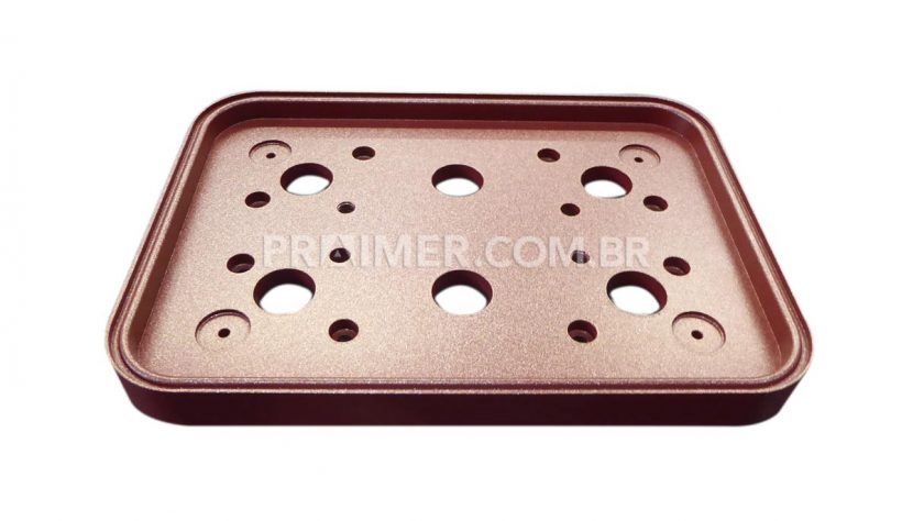thermoforming of packaging sealing plate with ruby red teflon